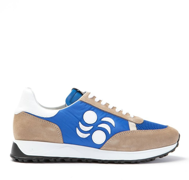 Touring Suede-Trimmed Leather Sneakers