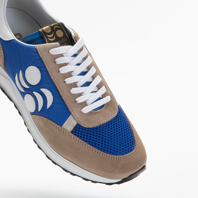 Touring Suede-Trimmed Leather Sneakers