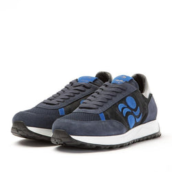 Touring Suede-Trimmed Leather Sneakers