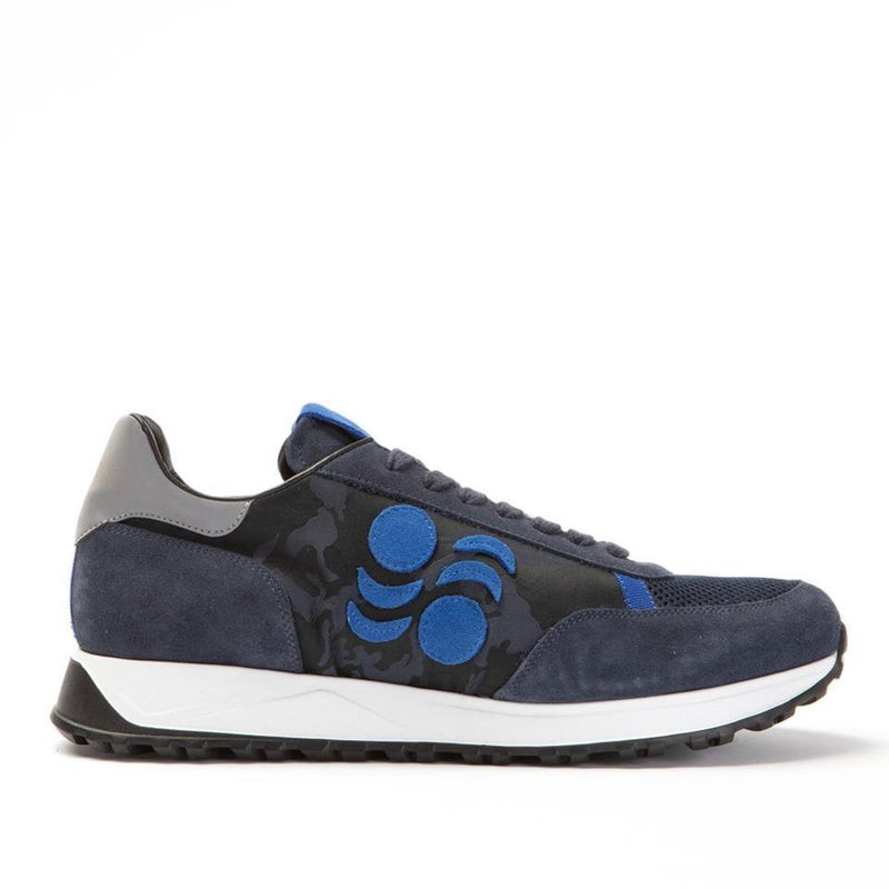 Touring Suede-Trimmed Leather Sneakers