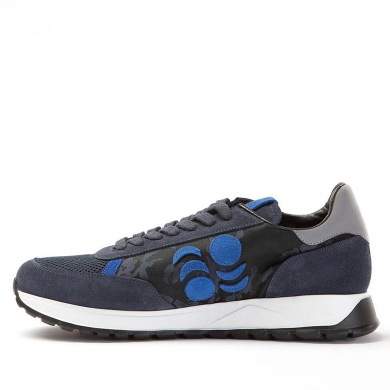 Touring Suede-Trimmed Leather Sneakers