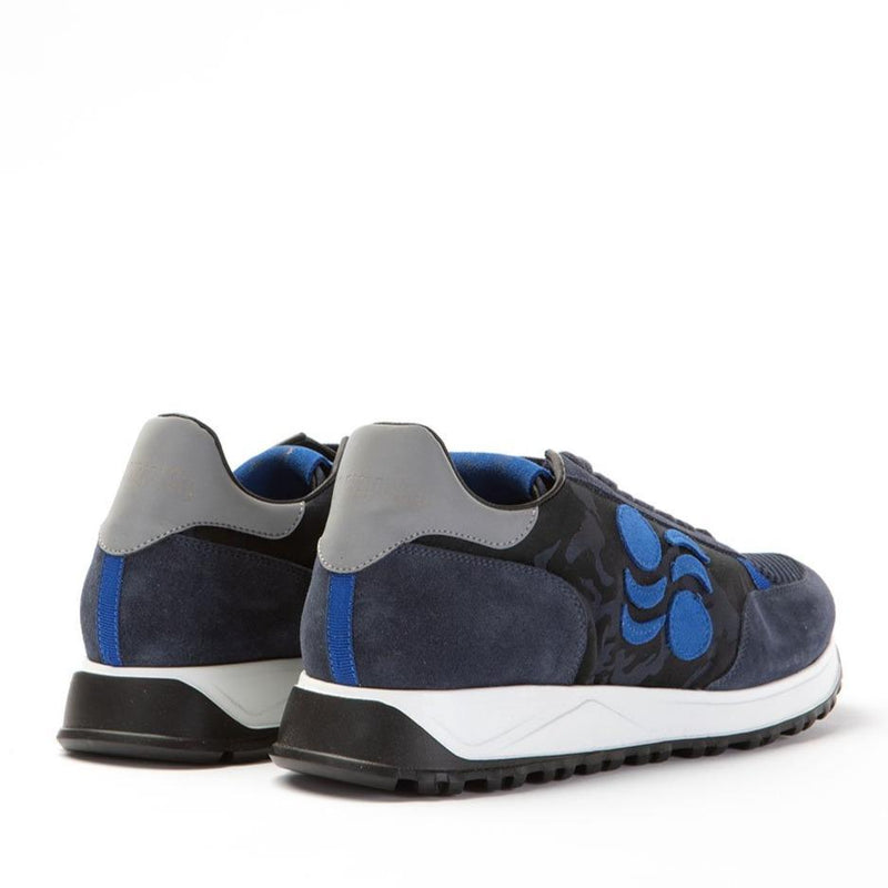 Touring Suede-Trimmed Leather Sneakers