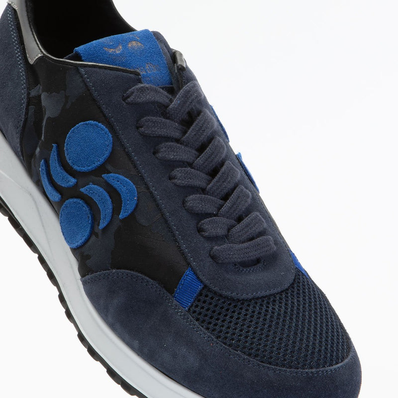 Touring Suede-Trimmed Leather Sneakers