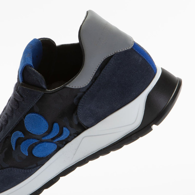 Touring Suede-Trimmed Leather Sneakers